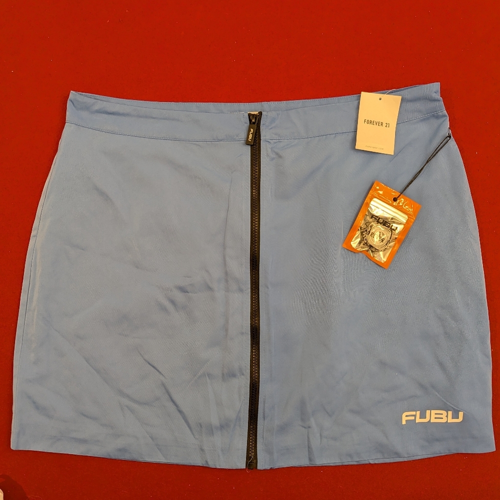 FUBU Light Blue Skirt with Zipper